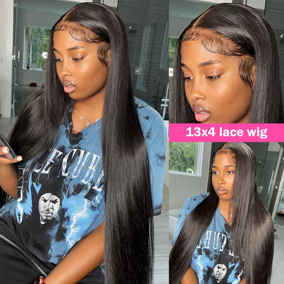 HD Lace Frontal Wig Straight Human Hair Wigs 13x4/6 Lace Front Wigs 5x5 Human Hair Lace Closure Wigs