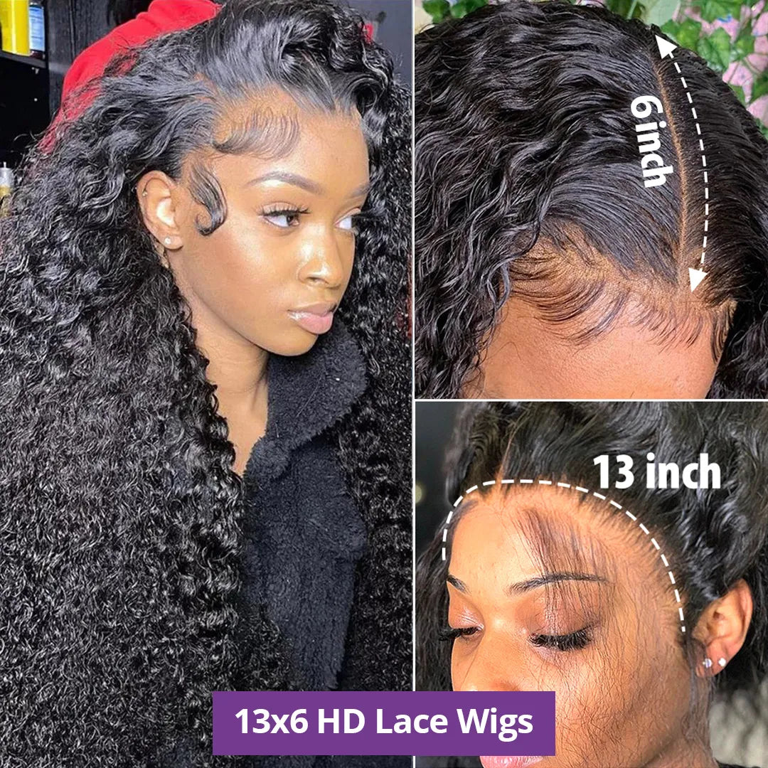 360 Curly Human Hair Wigs  4x4 5x5 Water Wave Lace Closure Wig 13x4 13x6 Hd Deep Wave Lace Frontal Wig